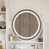 Famapy Makeup Vanity Table Set with Stool and Mirror LED Light Dressr Dressing - 4 of 4