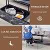Lirago Multifunctional Lift Top Coffee Table-Black Marble Pattern with Tempered Glass Legs, Modern Design for Living Room & Office - 4 of 4