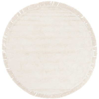 Easy Care ECR217 Handmade Woven Area Rug - Ivory - 6'-0" x 6'-0" Round - Safavieh