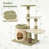 Costway Cute Cat Tree Multi-Level Aesthetic Kitten Tower w/ Condo Indoor Cat Climbing Furniture Activity Center - 2 of 4