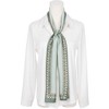 Elerevyo Women's Contrast Color Skinny Long Hair Ribbon Handbag Handle Wrap Neck Scarves 1 Pc - 2 of 4