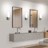 Luxrite 14" LED Wall Sconces Brushed Nickel, 5 Color Options 2700K-5000K, CRI 90, 1050 Lumens, Dimmable, Damp Rated, ETL Listed, Square 2 Pack - 3 of 4