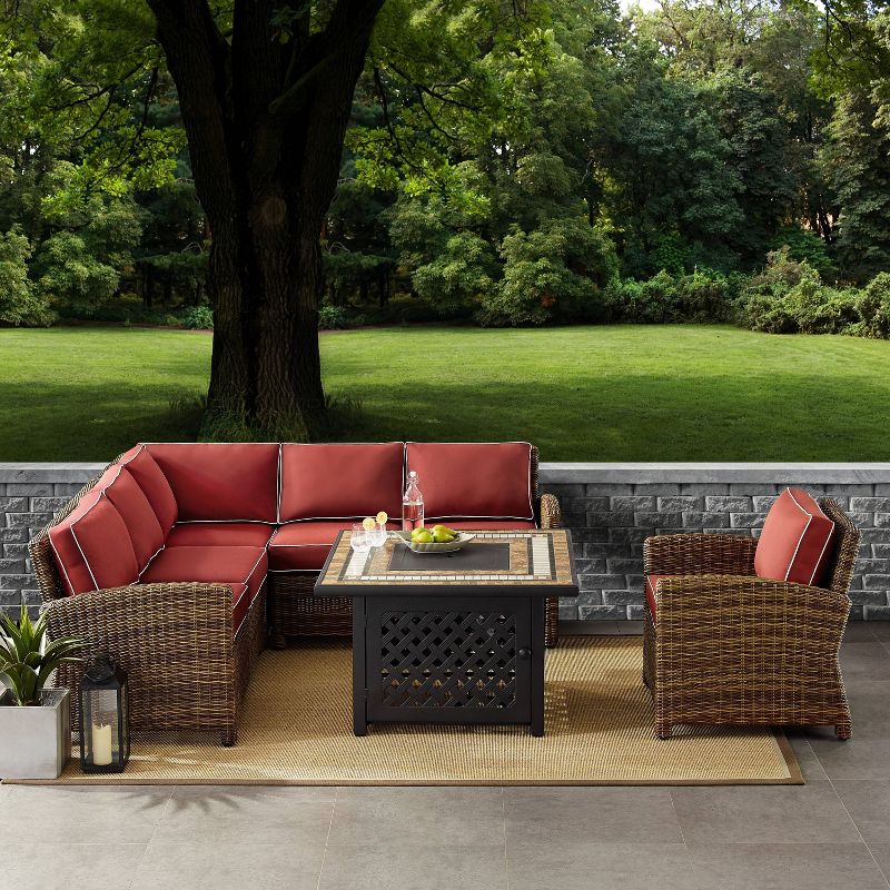 Bradenton 5pc Outdoor Wicker Seating with Fire Table - Crosley
, 4 of 10