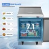 Winado 28 in. 7.1 Cu.Ft. 320W 115V Silver Refrigerated Salad Sandwich Prep Table - 3 of 4
