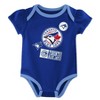 MLB Toronto Blue Jays Infant Girls' 3pk White Bodysuit - 4 of 4