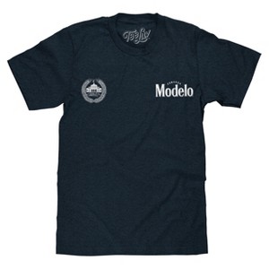 Cerveza Modelo The Fighting Spirit Front and Back Print T-Shirt - Navy Blue - 1 of 2