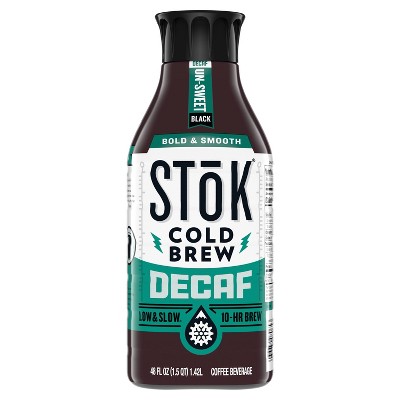 SToK Decaf Unsweetened Cold Brew Coffee - 48 fl oz