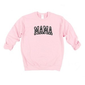Simply Sage Market Women's Graphic Sweatshirt Embroidered Mama- White Embroidery - 1 of 3