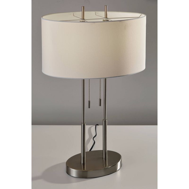 Duet Table Lamp Silver - Adesso, 3 of 5