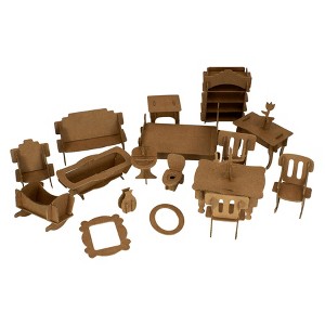 Roylco® Doll House Furniture to Decorate, 18 Furniture Pieces - 1 of 2
