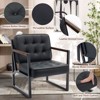 COLAMY Accent Arm Chair, Modern Accent Chairs for Home Office- Black - 3 of 4