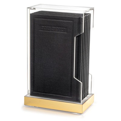 Waterdale Collection - Tall Hardcover Leather & Lucite Bencher Set