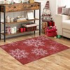 COZONY Washable Christmas Area Rug, Soft Non-Shedding Indoor Carpet with Snow Print, Foldable Low Pile Floor Mat for Living Room, Bedroom, Decor - 3 of 4