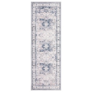 Washable Area Rug 4'x6' Vintage Traditional Floor Cover Foldable Thin Rugs Low Pile Soft Floral Medallion Vintage Design for Bedroom Living Room - 1 of 4