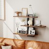 Attop Floating Shelves for Wall, Wood Wall Shelves for Bathroom, 3 Tier Shelves for Wall Decor, Decorative Hanging Storage Shelf - 3 of 4