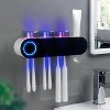 Attop UV Toothbrush Sanitizer and Holder Smart Home Bathroom Accessories, 3 Cups Electric Toothbrush Holder Wall Mounted - 2 of 4