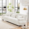 3-Seater Chenille Modular Deep Seat Upholstered Sectional Sofa with Round Bolster Armrests and Throw Pillows Included and Flexible Combination - 2 of 4
