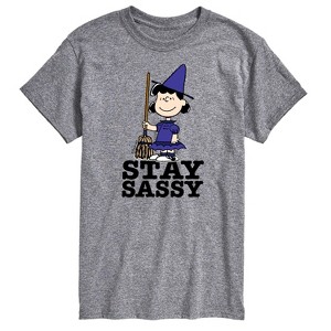 Men's - Peanuts - Lucy Stay Sassy Short Sleeve Graphic T-Shirt - 1 of 4