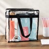 Juvale 2 Pack Stadium Approved Clear Tote Bags, 12x6x12 Large Plastic Beach Bags with Handles - 3 of 4