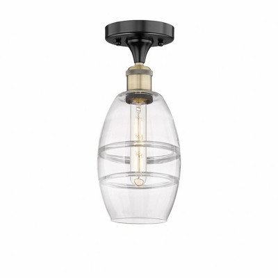 Vaz - 1 Light Semi-Flush Mount In Industrial Style-8.25 Inches Tall and 5.88 Inches Wide