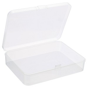 Unique Bargains Rectangular Storage Container with Hinged Lid for Beads Craft 8 Pcs - 1 of 4