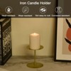 Unique Bargains Dining Table Decoration Centerpiece Iron Matte Candle Holders - 4 of 4