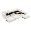 Modern Velvet L-Shaped Sectional Sofa with Storage Seats and Ottoman, 3-Seater with Reversible Ottoman, Plush Armrest Couch for Living Room - 2 of 4