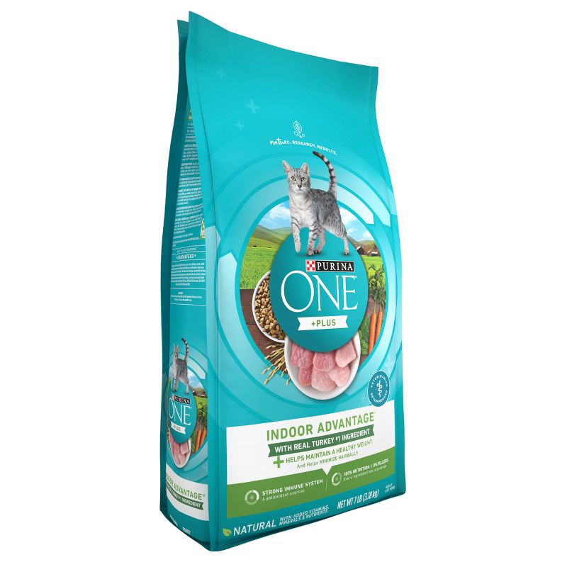 Purina ONE Indoor Advantage Natural Dry Cat Food with Turkey for Indoor Cats, 5 of 11