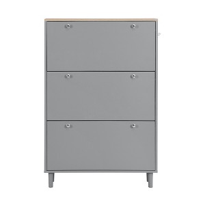 Bella Depot  31.5''W Shoe Cabinet with 3 Flip Drawers - 1 of 4