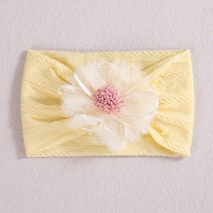 MyKids-Usa Baby Lace Floral Elastic Cotton Headband - 1 of 4