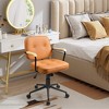 Costway PU Leather Office Chair Adjustable Swivel Leisure Desk Chair w/ Armrest - image 3 of 4