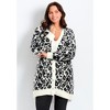 Avenue Women's Plus Size Button Front Cozy Cardigan - 3 of 4