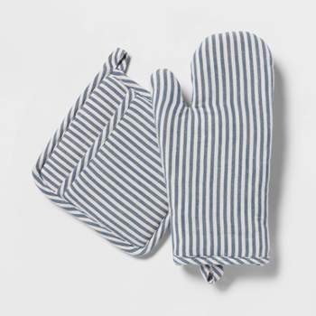 Happy Stripes Oven Mitts & Trivets - Noni Pattern #502 - Great