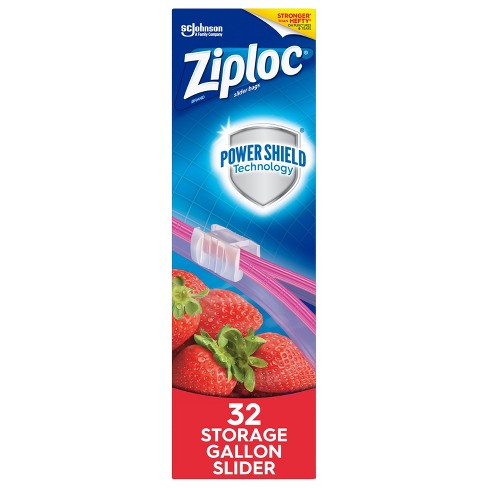 Ziploc Slider Storage Gallon Bags With Power Shield Technology