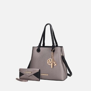MKF Collection Kearny Vegan Leather Women’s Tote Bag with Wallet by Mia K- 2 pieces - 1 of 4