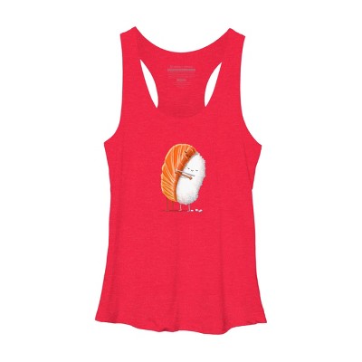 Women's Design By Humans Sushi Hug By andremullerdko Racerback Tank Top