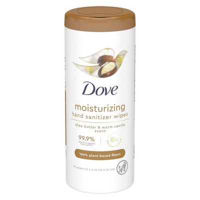 Dove Beauty Hand Sanitizer Wipes - Shea Butter and Vanilla - 40ct