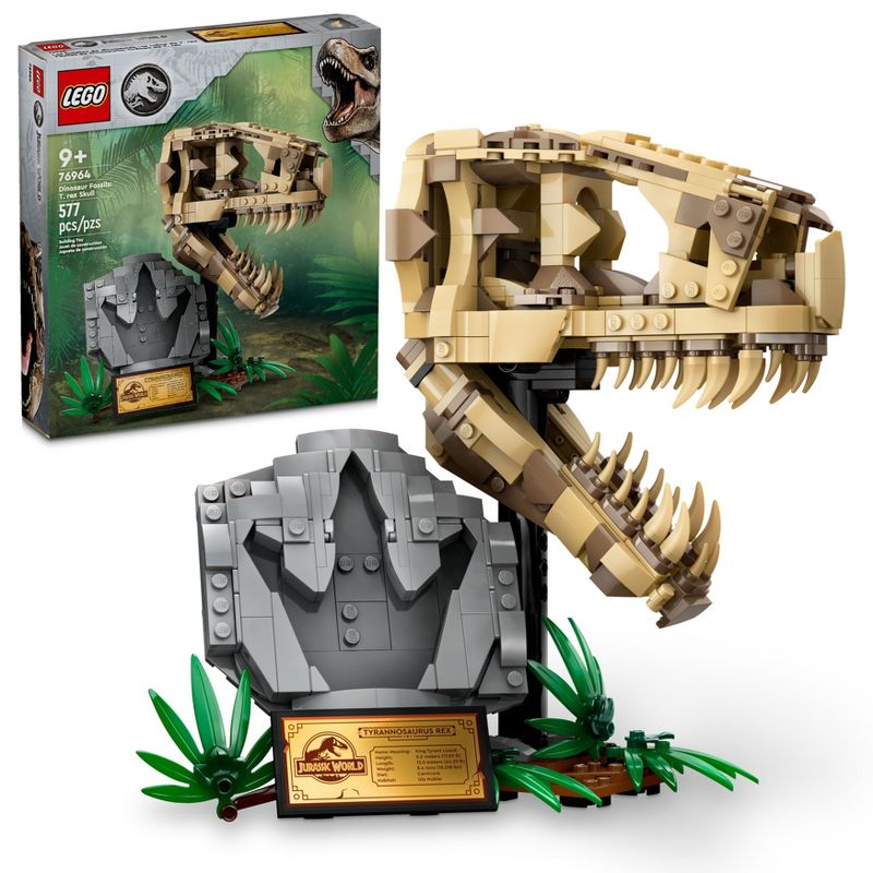 LEGO Jurassic World Dinosaur Fossils: T. rex Skull Toy 76964, 1 of 10