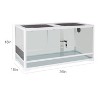 OiiBO 40 Gallon Reptile Glass Terrarium, Double Hinge Door with Screen Ventilation Reptile Terrarium 36" x 18" x 18" - 3 of 4
