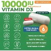 Forest Leaf Vitamin D3 10,000 IU - Bone Health and Immune Support, Small Easy-to-Swallow Capsules Vitamin D Supplements for Women and Men, 180 Caps - 2 of 4