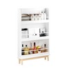 TopComfy Decorative Storage Cabinets Wall Mounted Kids Bookshelf with Display Shelves for Playroom, White, 28.74"*5.91"*46.06" - 2 of 4