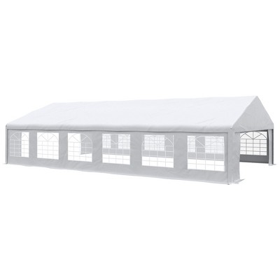 Large White Steel Frame Outdoor Party Tent with Removable Sidewalls