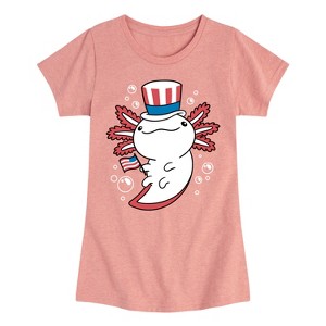Girls' - Instant Message - 4th of July Americana Fitted Short Sleeve Graphic T-Shirt - 1 of 4