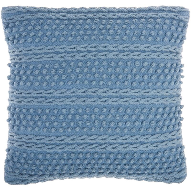 18&#34;x18&#34; Life Styles Woven Striped Square Throw Pillow Ocean Blue - Mina Victory, 1 of 7