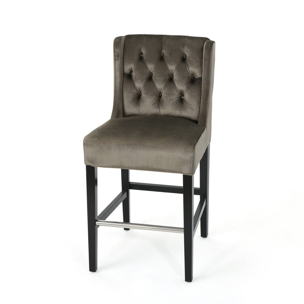 26 Leander Modern Velvet Counterstool Gray - Christopher Knight Home was $209.99 now $136.49 (35.0% off)