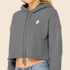 Dalix Heartly Ghost Embroidered Fleece Cropped Hoodie Cold Fall Winter Women - 4 of 4