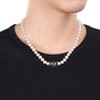 EVERLY JEWELRY |Sterling Silver 7-7.5mm Cultured Freshwater Pearl Men's Necklace with Large Lobster Clasp  - 19 in. + 2 in extender - 3 of 4