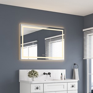 Sapphtopaz Rectangle Bathroom Mirror, Wall Mounted Vanity Mirror with Aluminum Frame,Anti-Fog Mirrors Memory, 3 Colors for Bathroom,Over Sink,Bedroom - 1 of 4