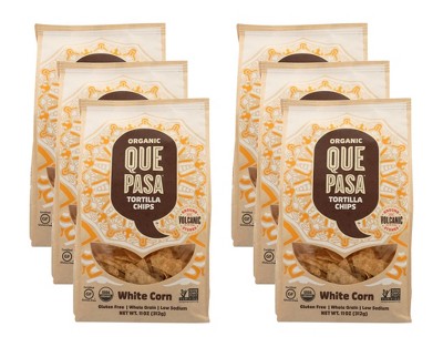 Que Pasa White Corn Tortilla Chips - Case of 6/11 oz