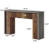 55" Farmhouse Console Table, Wooden Sofa Table Behind Couch with Dual-Tone Design for Hallway, Entryway, Living Room - 3 of 4